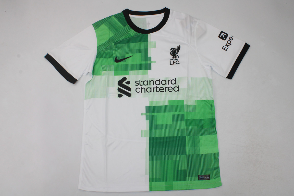 AAA Quality Liverpool 23/24 Away White/Green Soccer Jersey